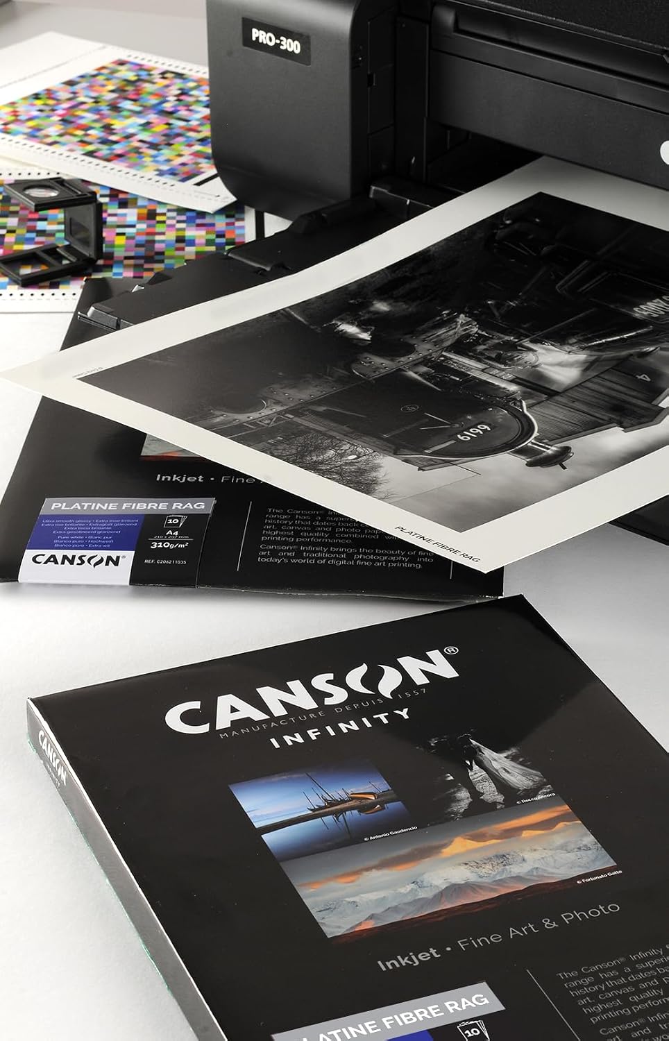 Detalle 2 de Canson Infinity Fiber Rag Platina 206211036 fotopapier A4, 310 g/m², 25 vellen