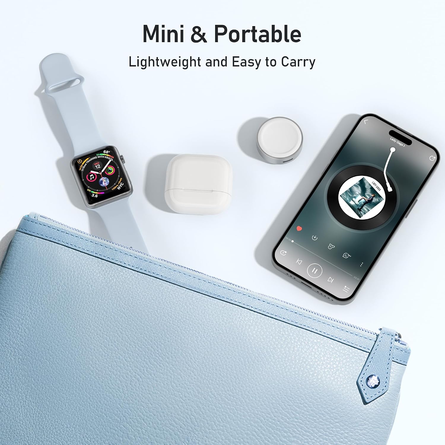 Detalle de Elebase for Apple Watch 11 Charger (5W) – USB-C magnetic wireless charging adapter