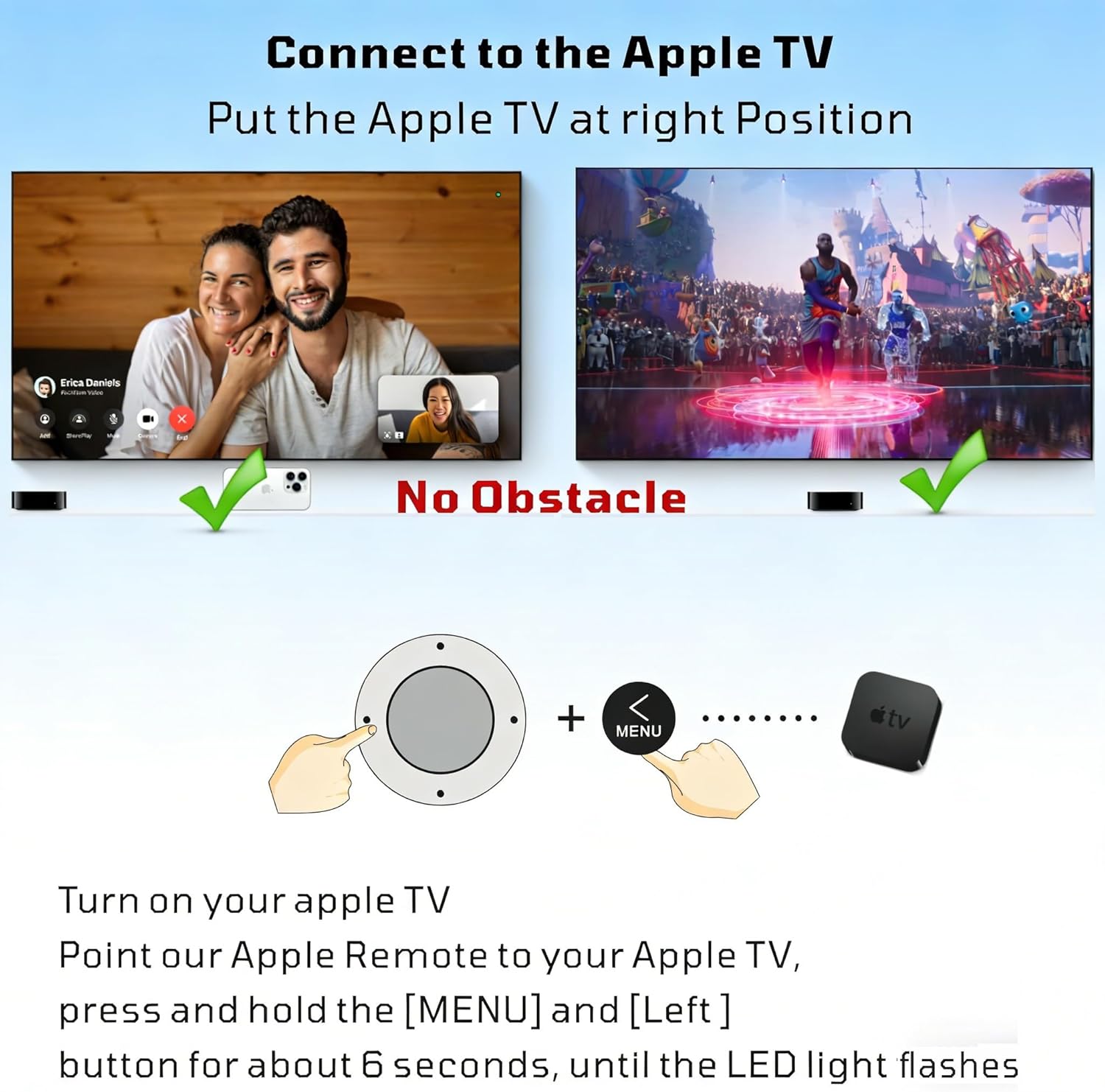 Detalle 2 de Replacement Remote Control for Apple TV Remote – IR, 2-Year Warranty
