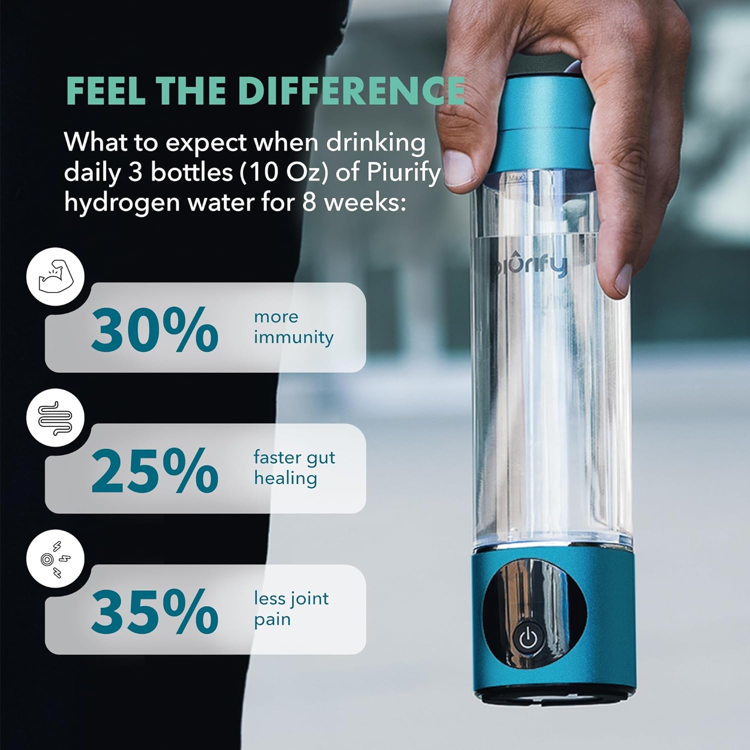 Thumbnail 1 de Hydrogen Water Bottle Generator 10 oz 🚰