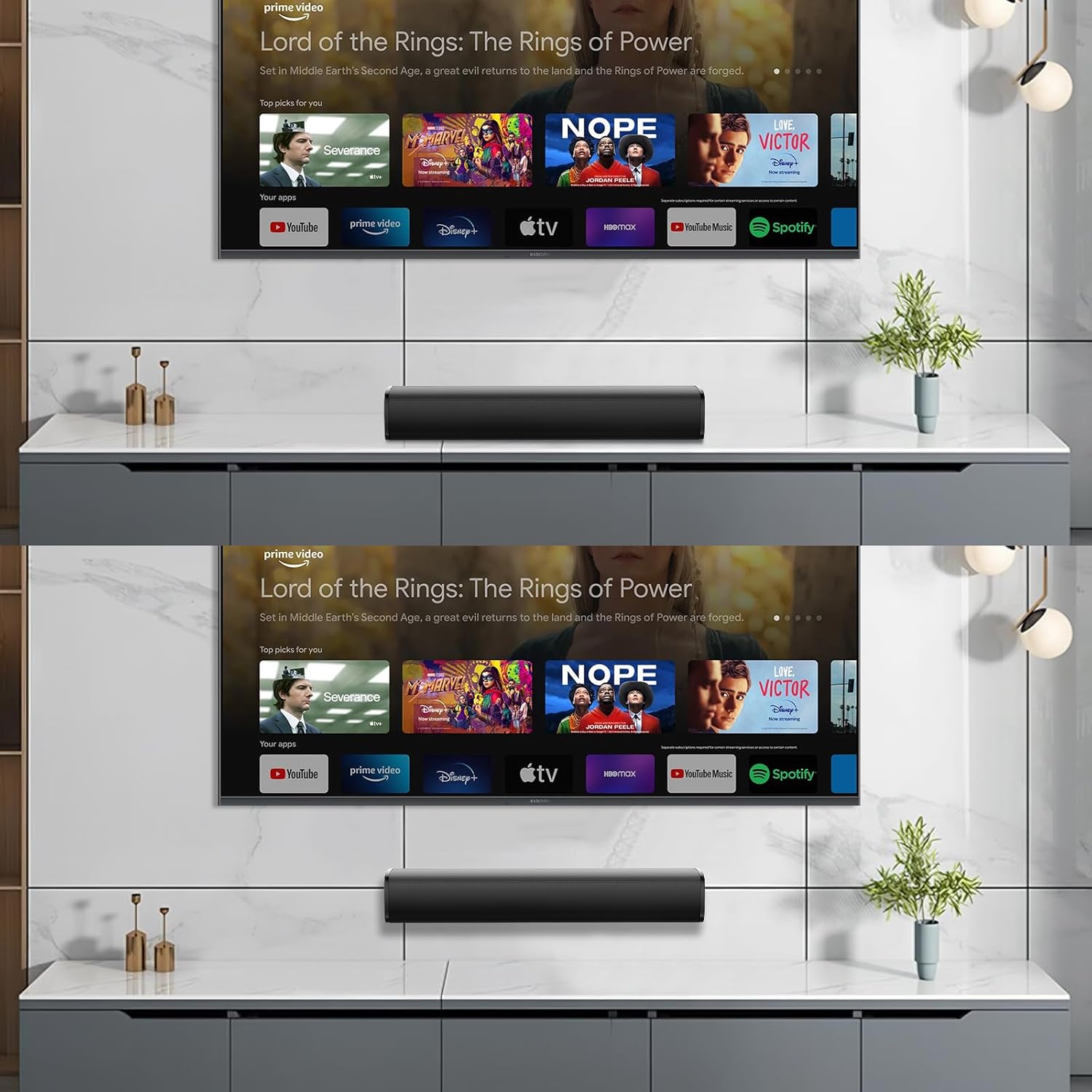 Detalle 2 de MZEIBO KY-Mini 50W Mini Soundbar with Bluetooth, ARC, Optical and AUX