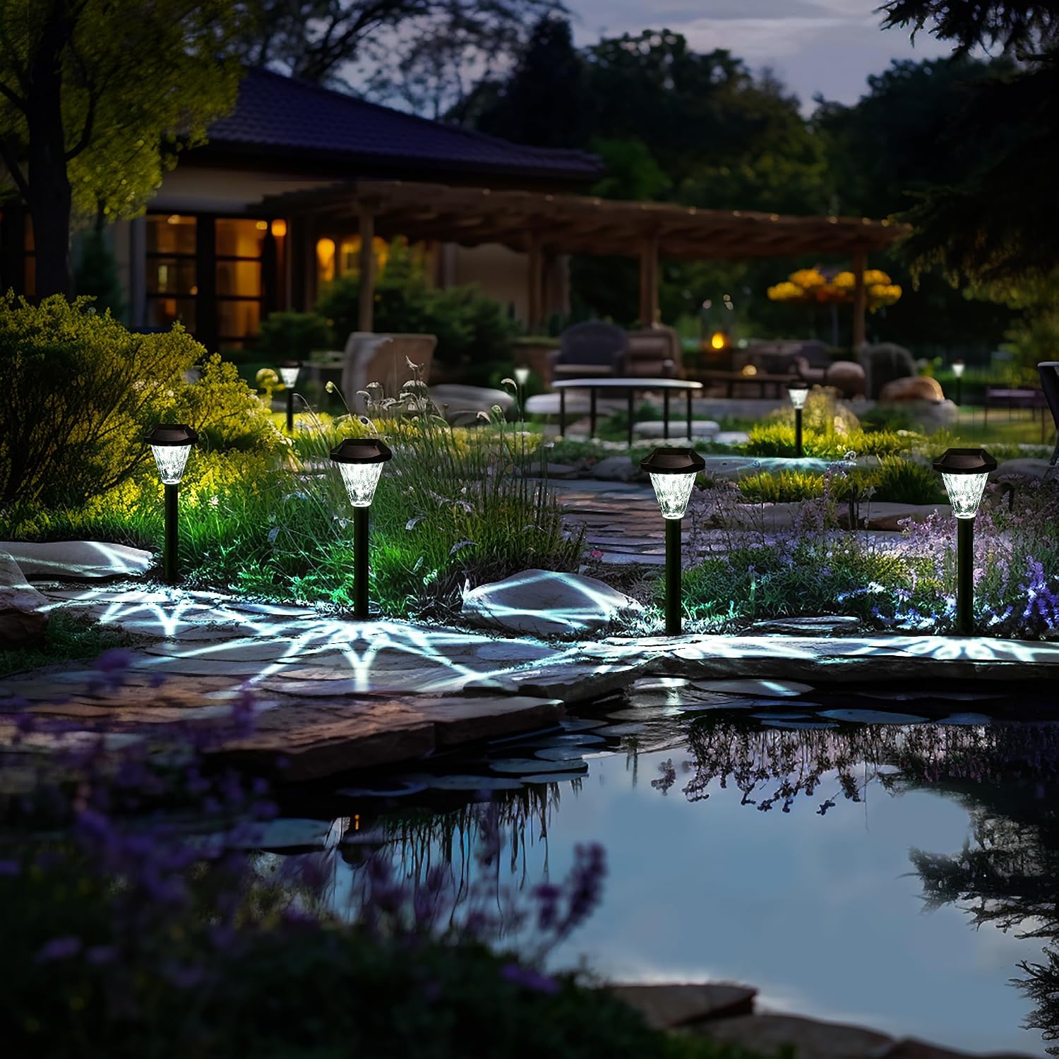 Detalle 2 de GIGALUMI Solar Pathway Lights, 8-Pack