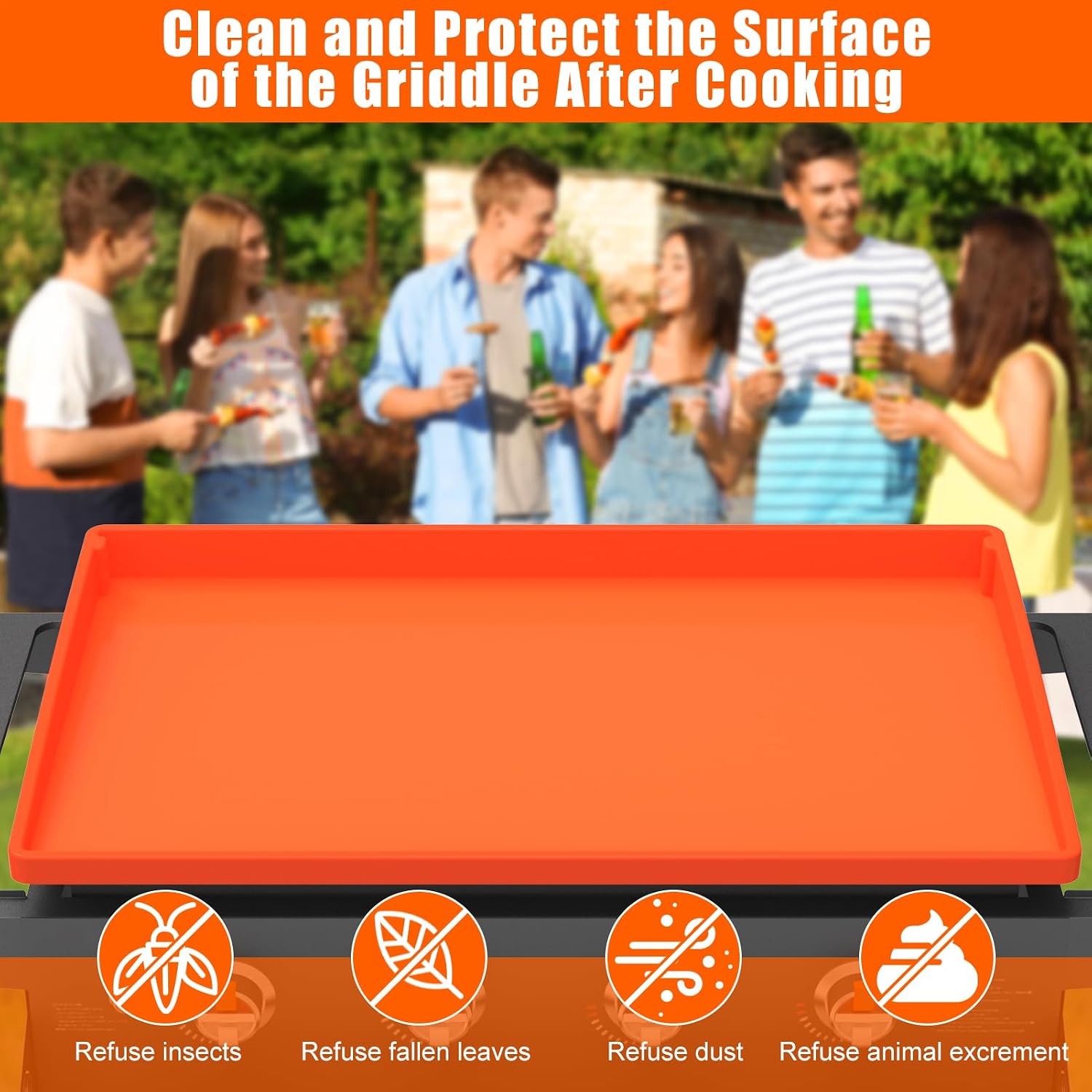 Detalle de Blackstone-Compatible Silicone Griddle Mat Cover 36-Inch