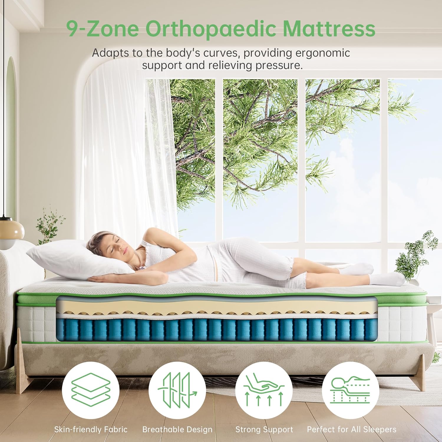 Thumbnail 4 de NIXNAP King Mattress 5ft Hybrid