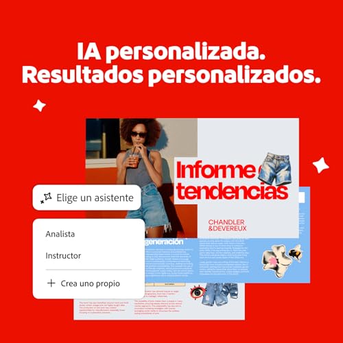 Detalle de Adobe Acrobat Studio: suscripción de 12 meses para editar, convertir y firmar PDFs con IA integrada