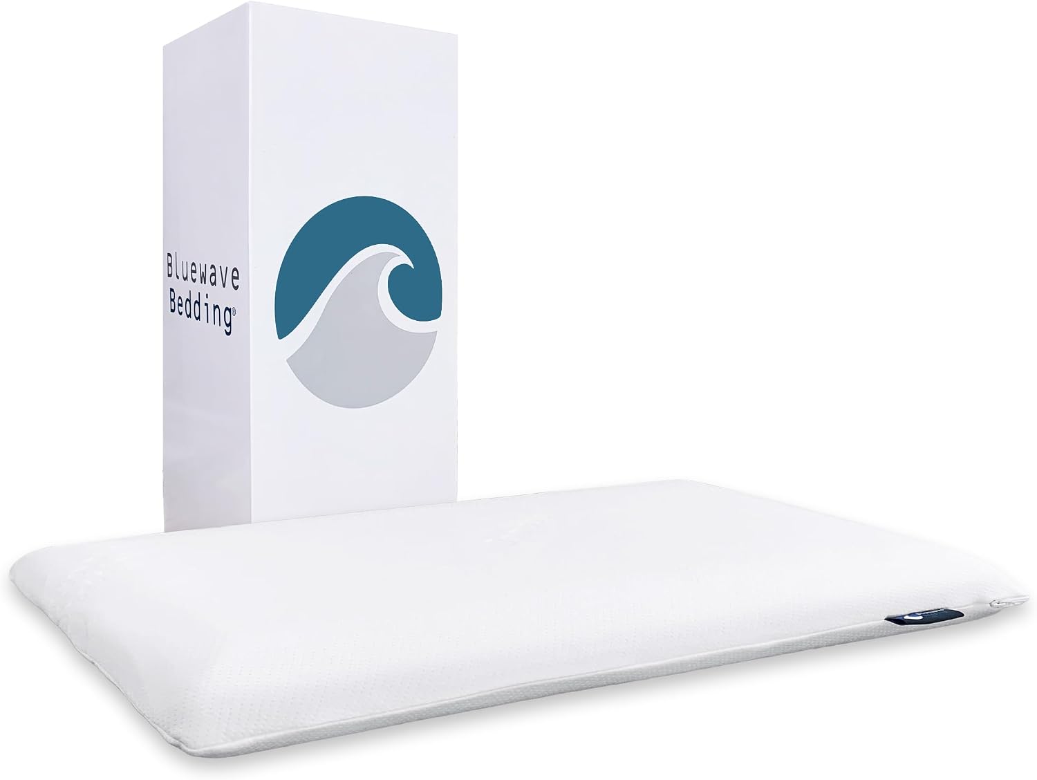 Detalle de Bluewave Bedding 275BBSNVHP Extra Slim Gel Memory Foam Pillow, 1.75-Inch