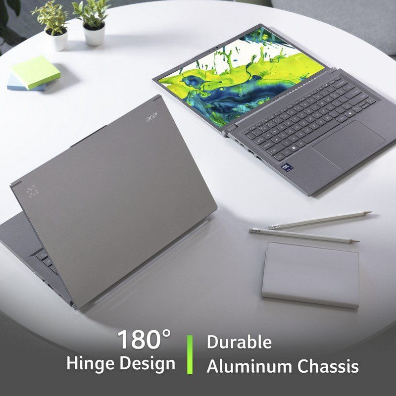 Detalle de Acer Aspire 14 AI A14-52M-78BB: portátil premium con pantalla OLED y gráfica Intel Arc