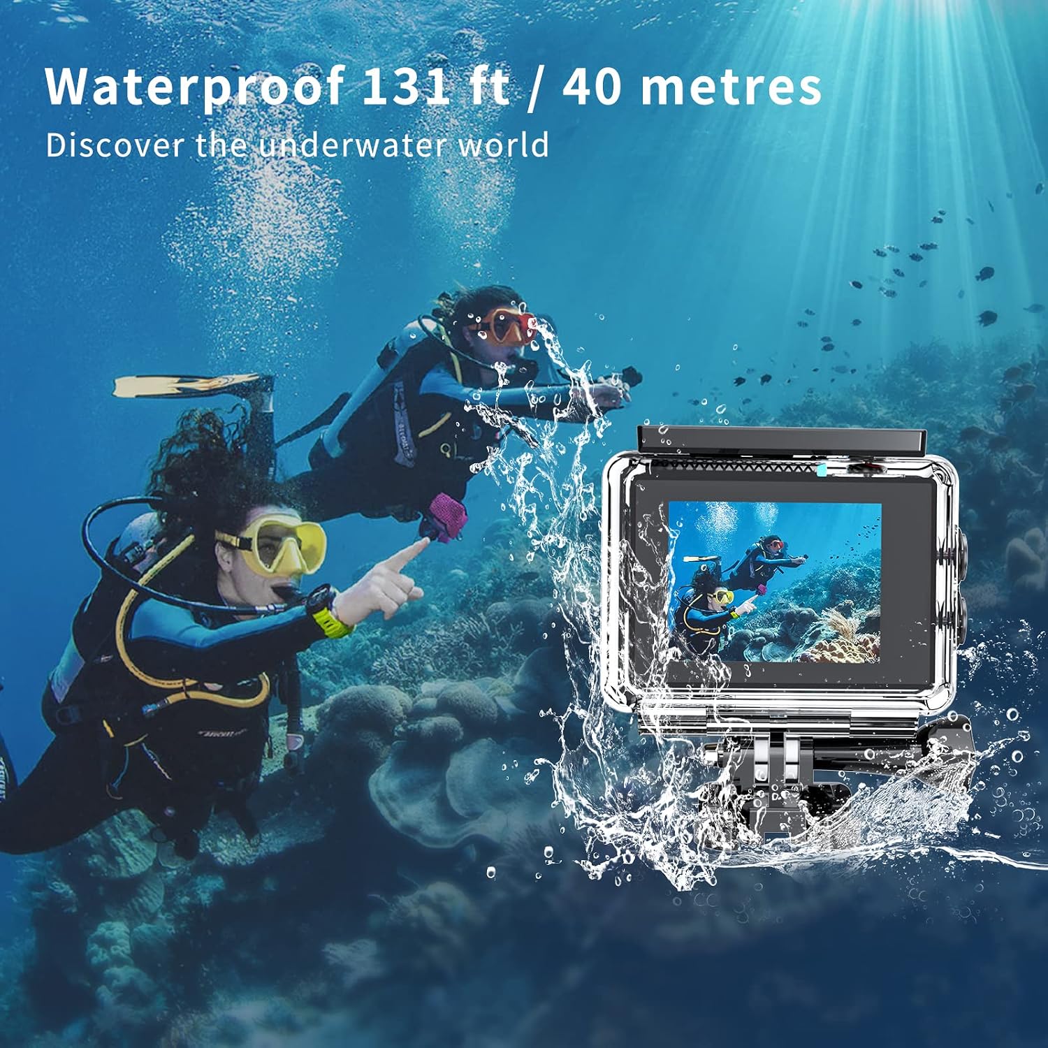 Detalle 1 de TIMNUT Action Cam 4K 30fps 20MP