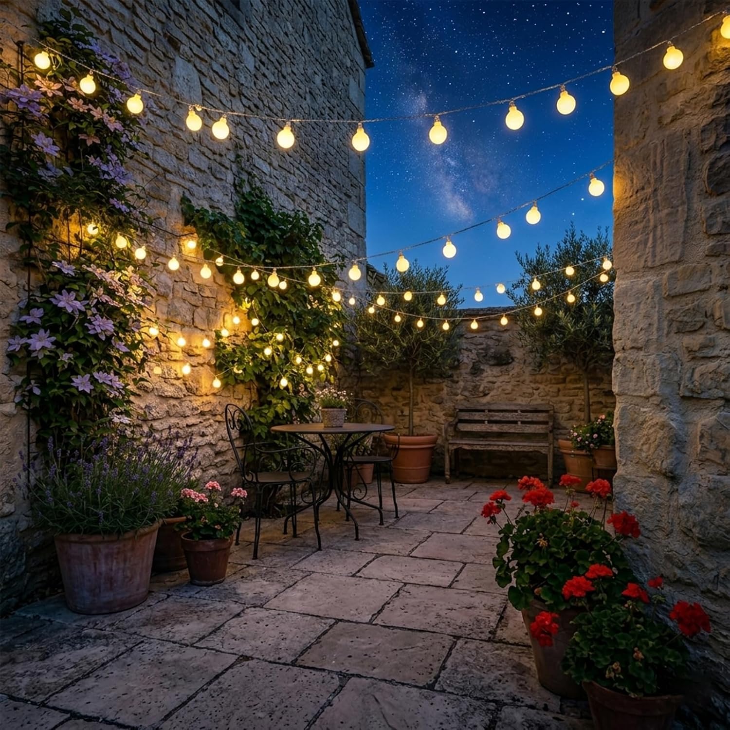 Detalle de Augone LED Kugel Lichterkette 120, 15 m