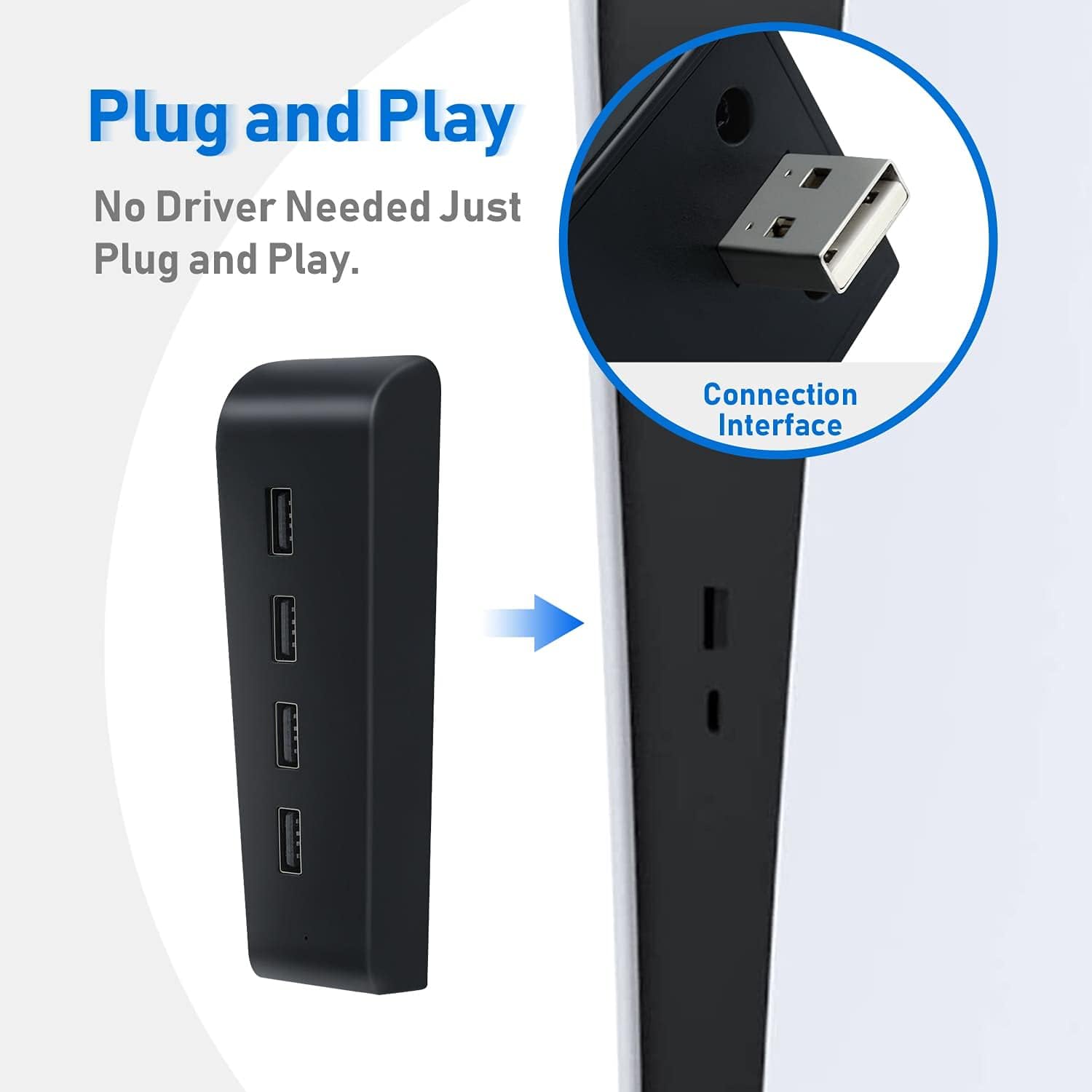 Thumbnail 6 de 4 Port PS5 USB Hub mit 480 Mbit/s
