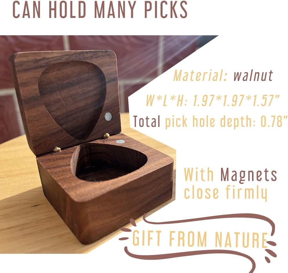 Thumbnail 3 de FWIW Walnut Guitar Pick Box