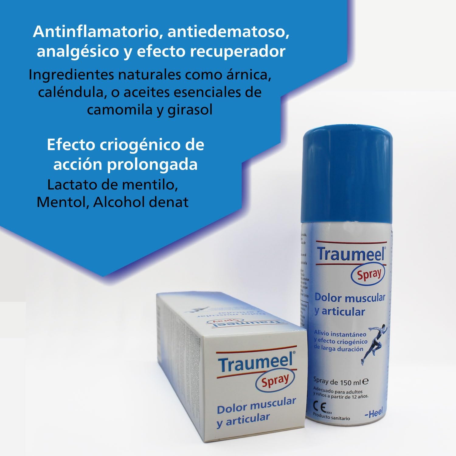 Detalle de Heel Traumeel Spray Frío 150 ml: alivio rápido para contusiones y tensiones musculares
