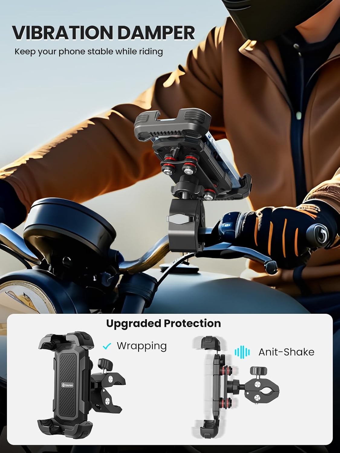 Thumbnail 4 de tounee Soporte para teléfono Motocicleta 360°