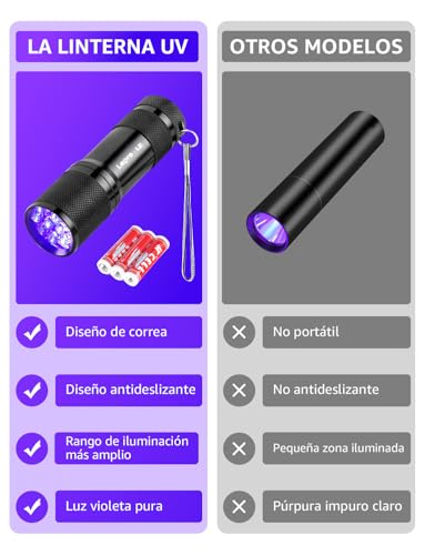 Thumbnail 8 de Lighting EVER Lepro Linterna UV 395nm 📷