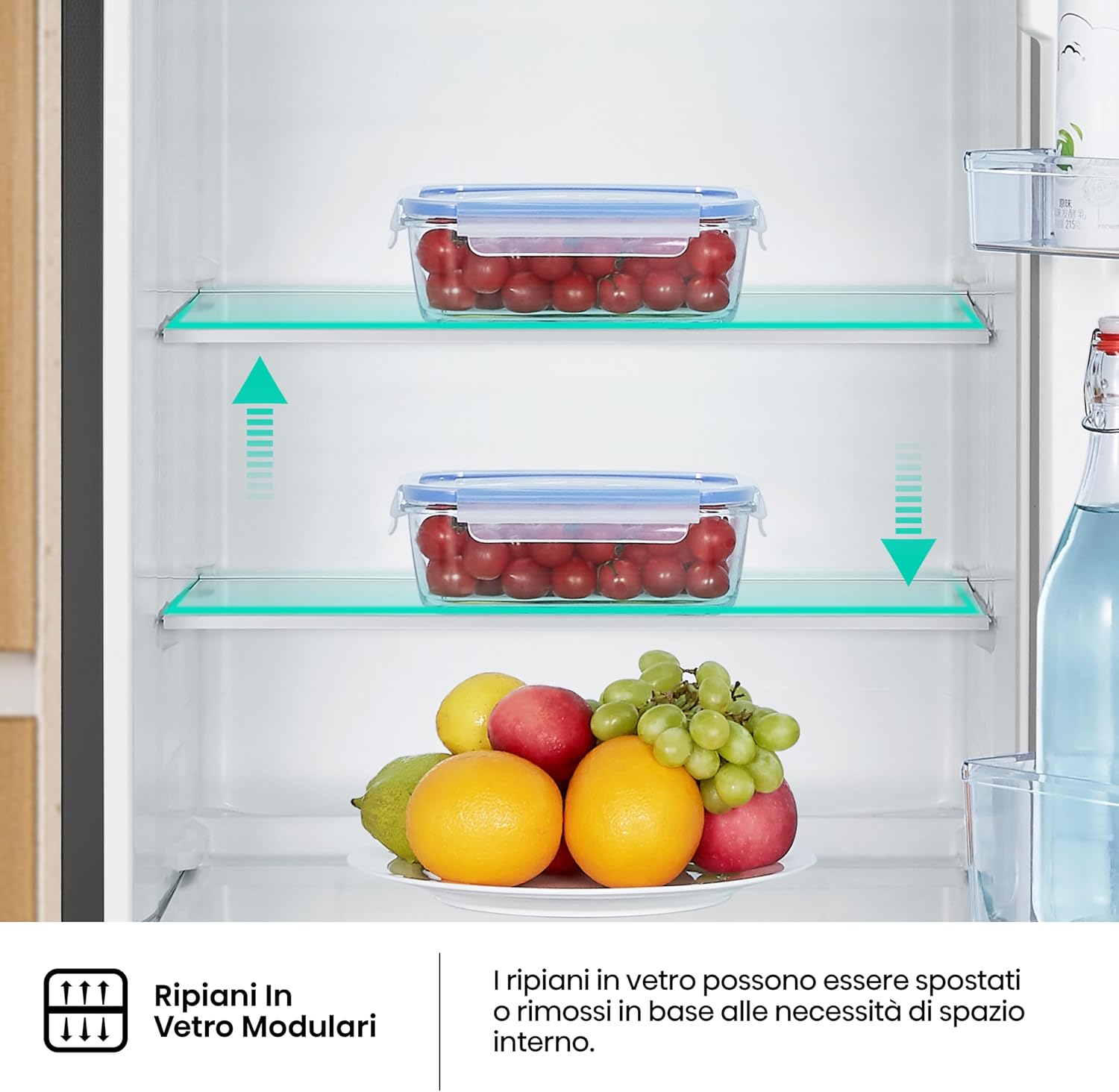 Thumbnail 6 de Hisense MTM55205EB Frigorifero Doppia Porta – 206 L, Nero, Illuminazione LED, Porte reversibili
