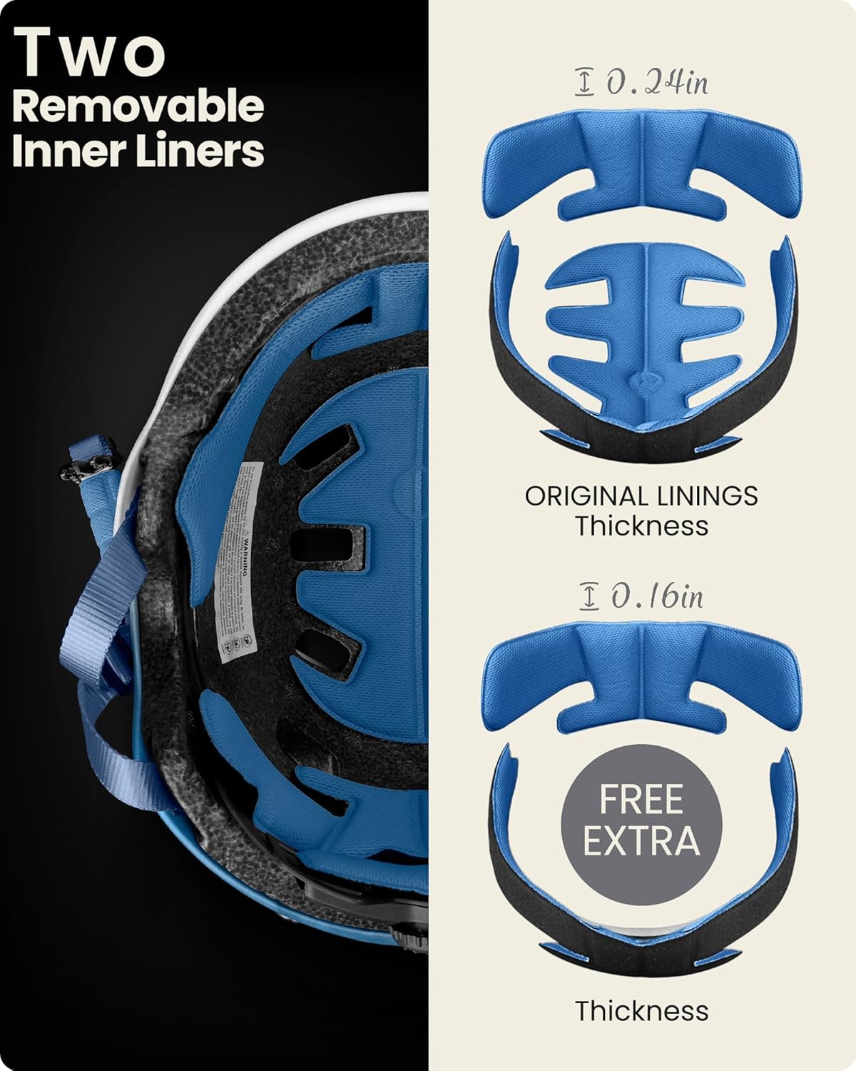 Thumbnail 2 de OutdoorMaster Multi-Sport Skateboard & Cycling Helmet with Two Removable Liners (Large)