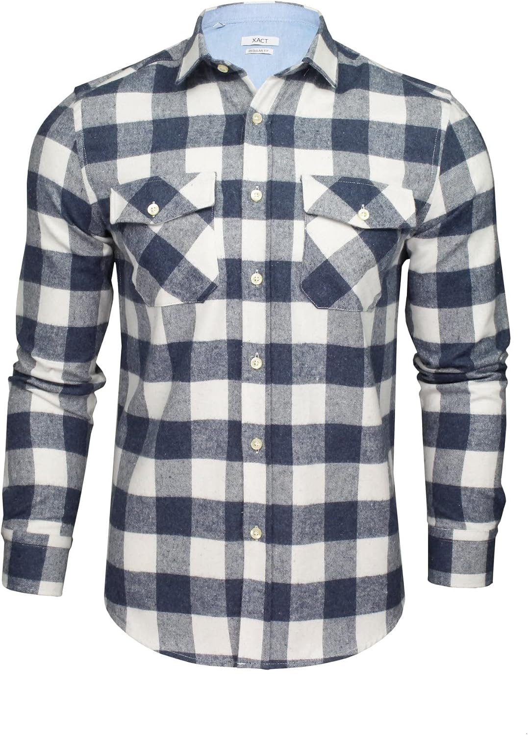 Thumbnail 5 de Xact Men's Soft Flannel Buffalo Check Shirt, Long Sleeves, Regular Fit