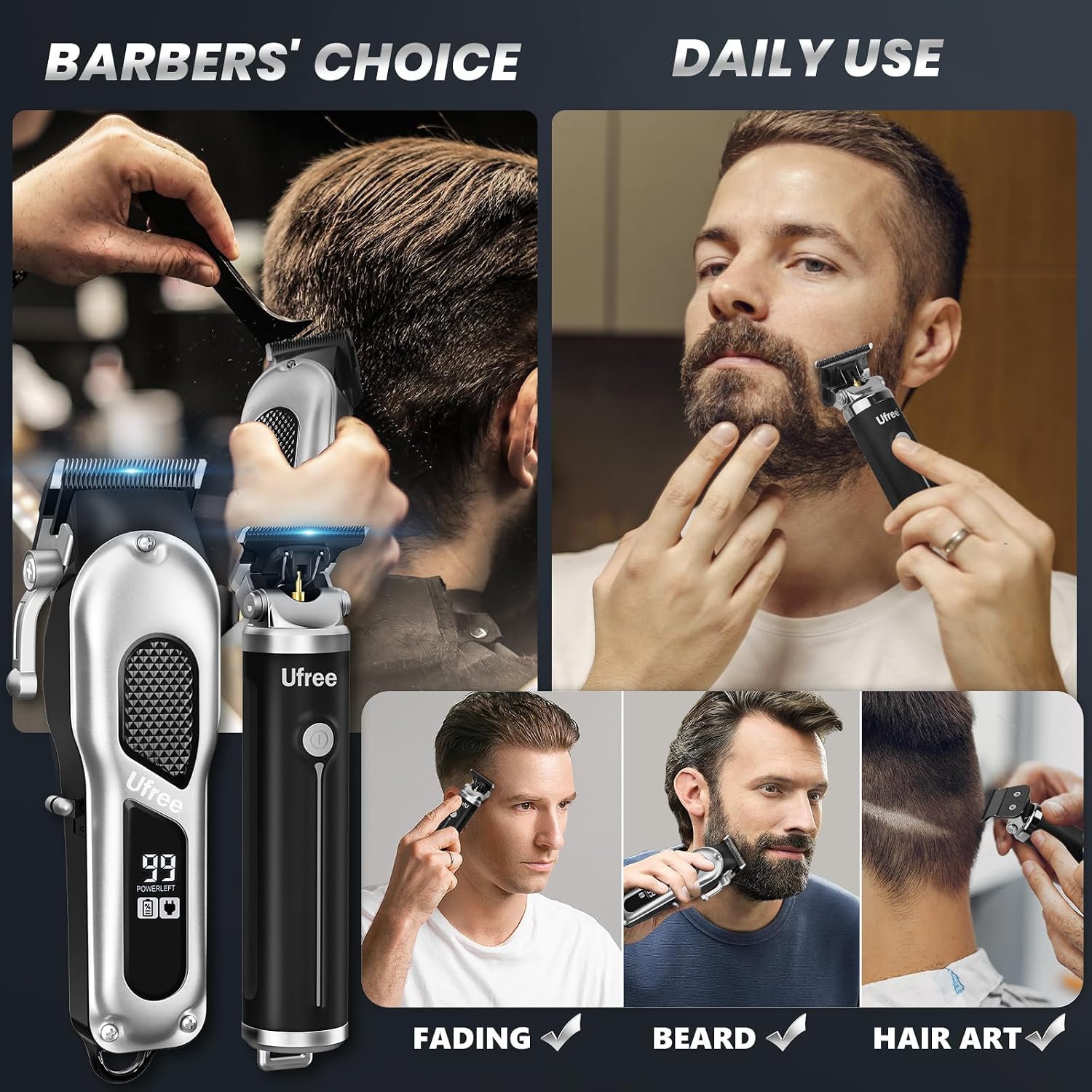 Detalle 2 de Ufree Hair Clippers 17-piece Kit ๐