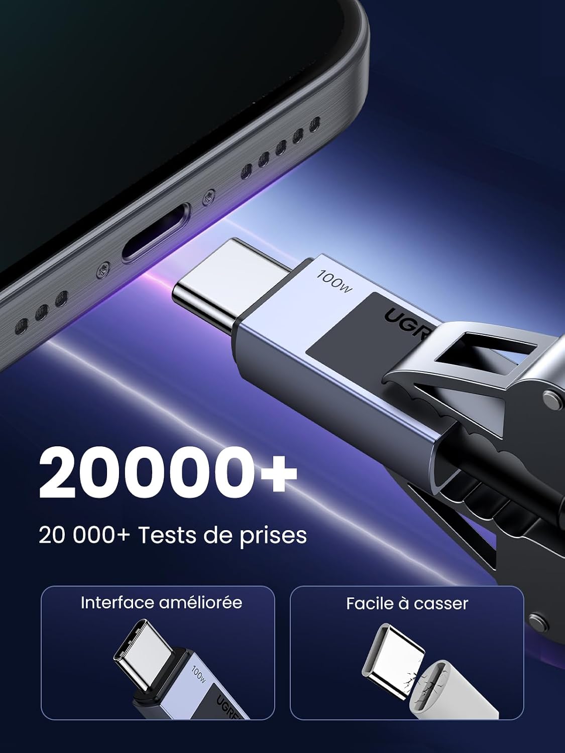 Thumbnail 4 de UGREEN Câble USB C PD 100W rapide ⚡