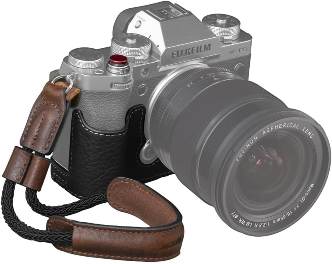 Detalle 2 de SMALLRIG 3927 – półobudowa do Fujifilm X-T5 ze skórzanym paskiem