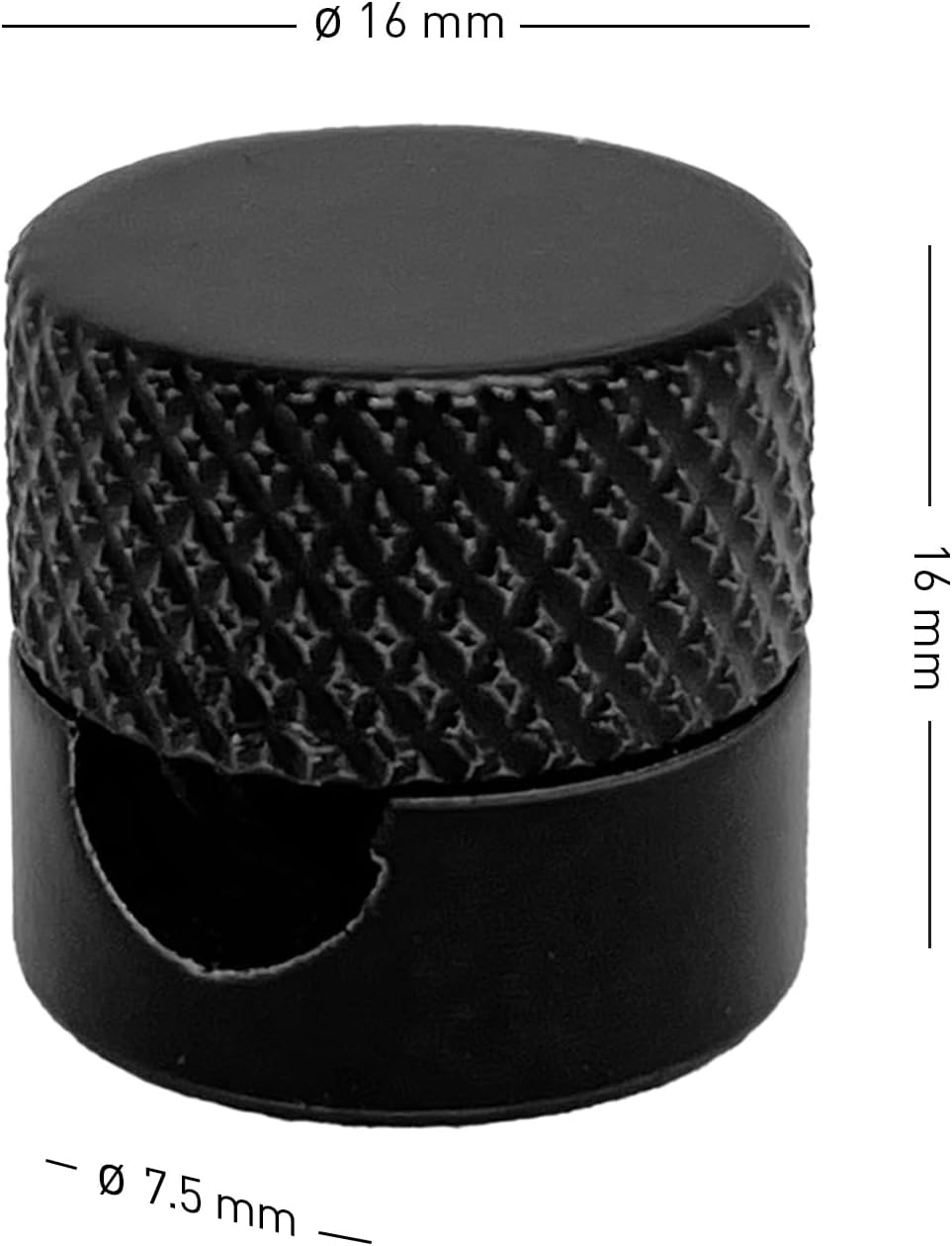 Detalle 2 de smartect cableholder_screw_al_design_black_2P_2 kabelhouders, aluminium, zwart, 2-delig