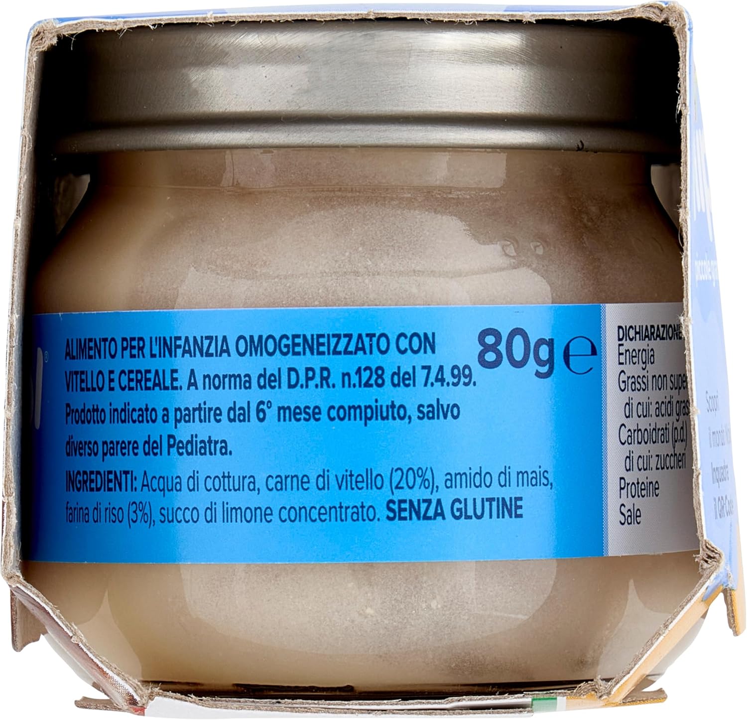 Detalle 2 de Nipiol Omogeneizzato Vitello 2x80g – 12 Confezioni