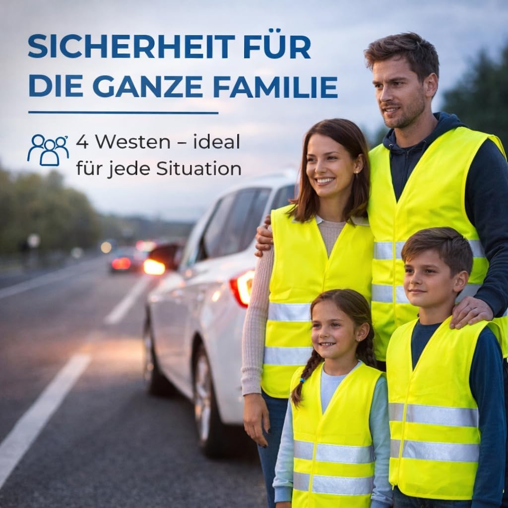 Detalle 2 de 2X Gilet di Sicurezza Auto 2026 Giallo ISO20471