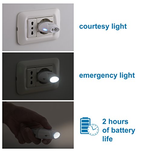Detalle 2 de Electraline 58303 Torcia d'Emergenza Automatica con Luce di Cortesia LED Bianco