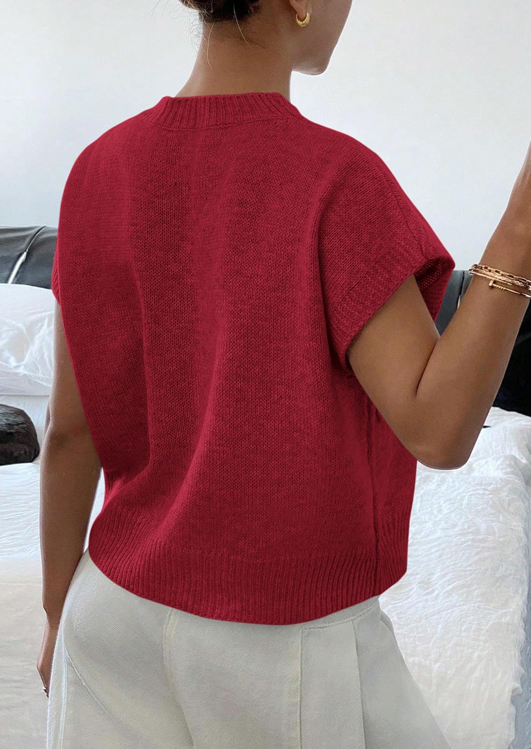 Detalle 2 de PRETTYGARDEN Women's Knit Sweater Vest