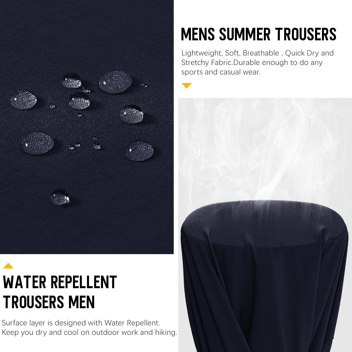 Thumbnail 2 de Rdruko Men's Hiking Trousers: Lightweight Quick-Dry Outdoor Pants