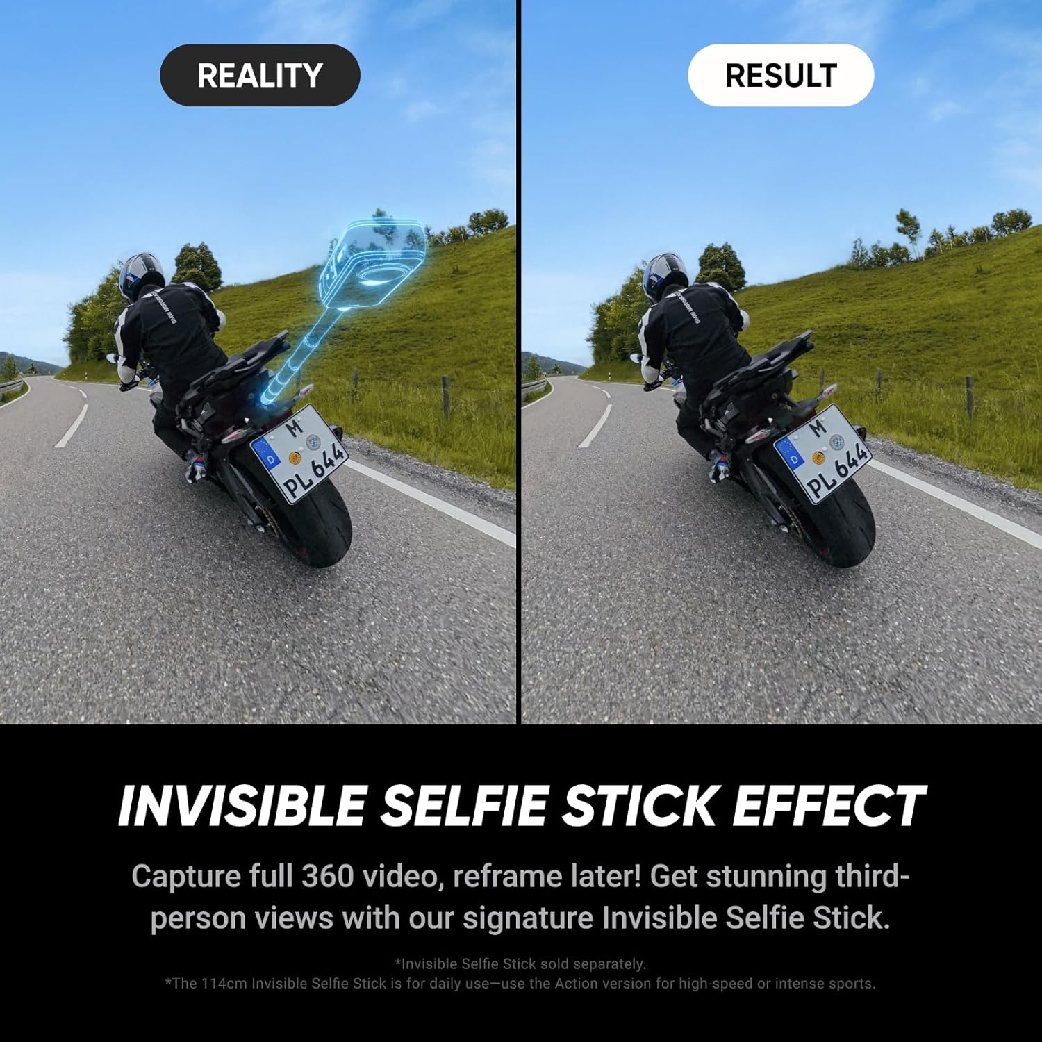 Thumbnail 3 de Insta360 X5 BMW Motorrad Edition 360 Action Camera (Waterproof, 8K, Invisible Selfie Stick effect)