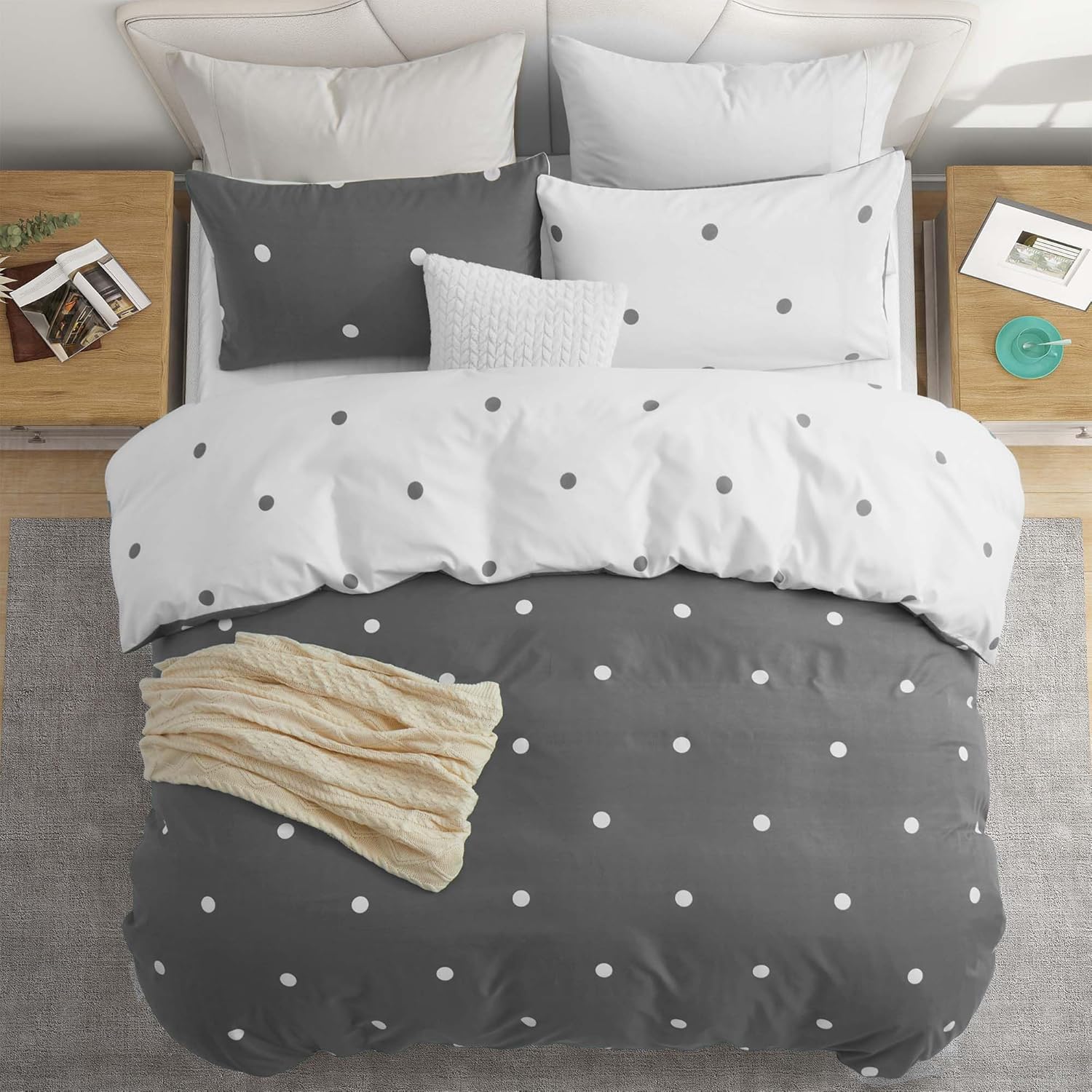 Thumbnail 3 de Hafaa King Size Duvet Cover Set 230x220
