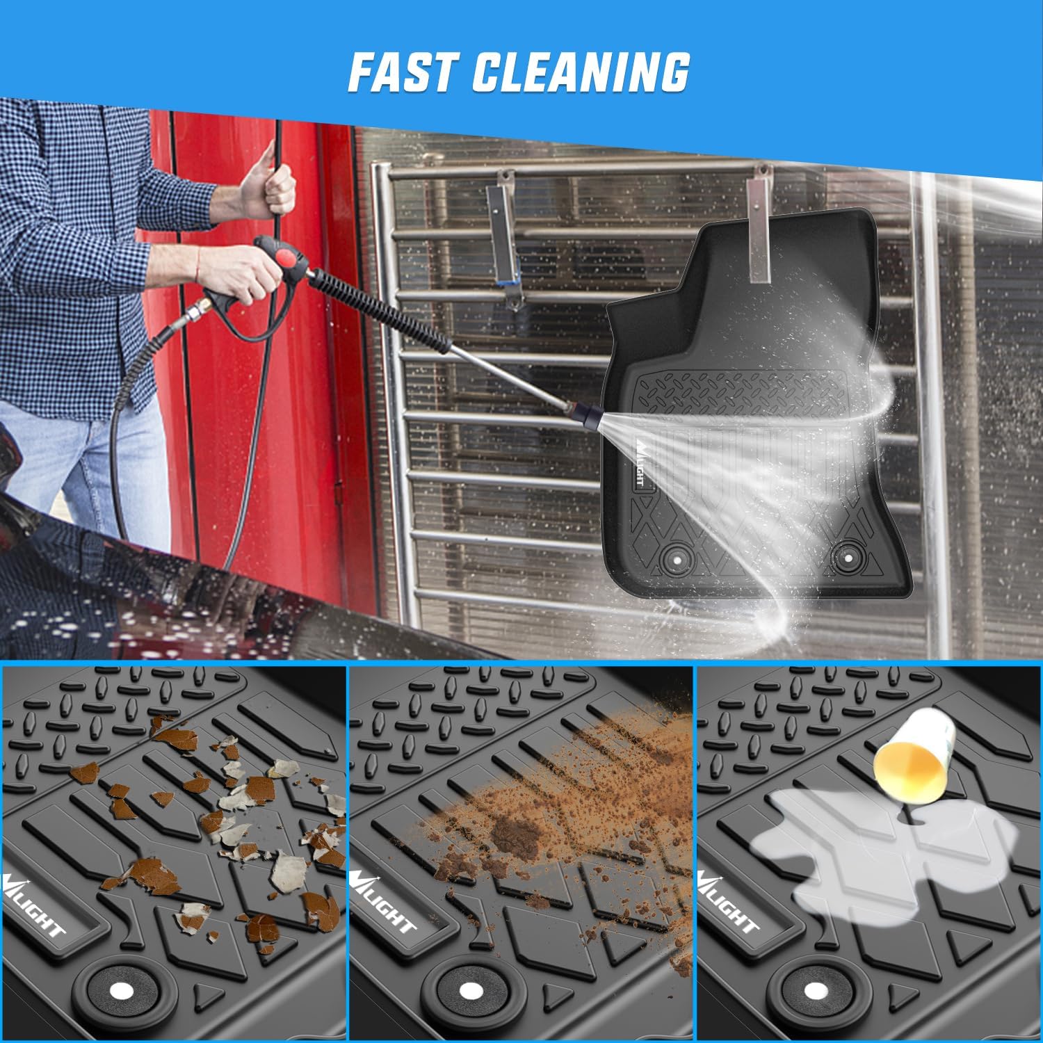 Thumbnail 5 de Nilight TPE Floor Mats for Charger AWD