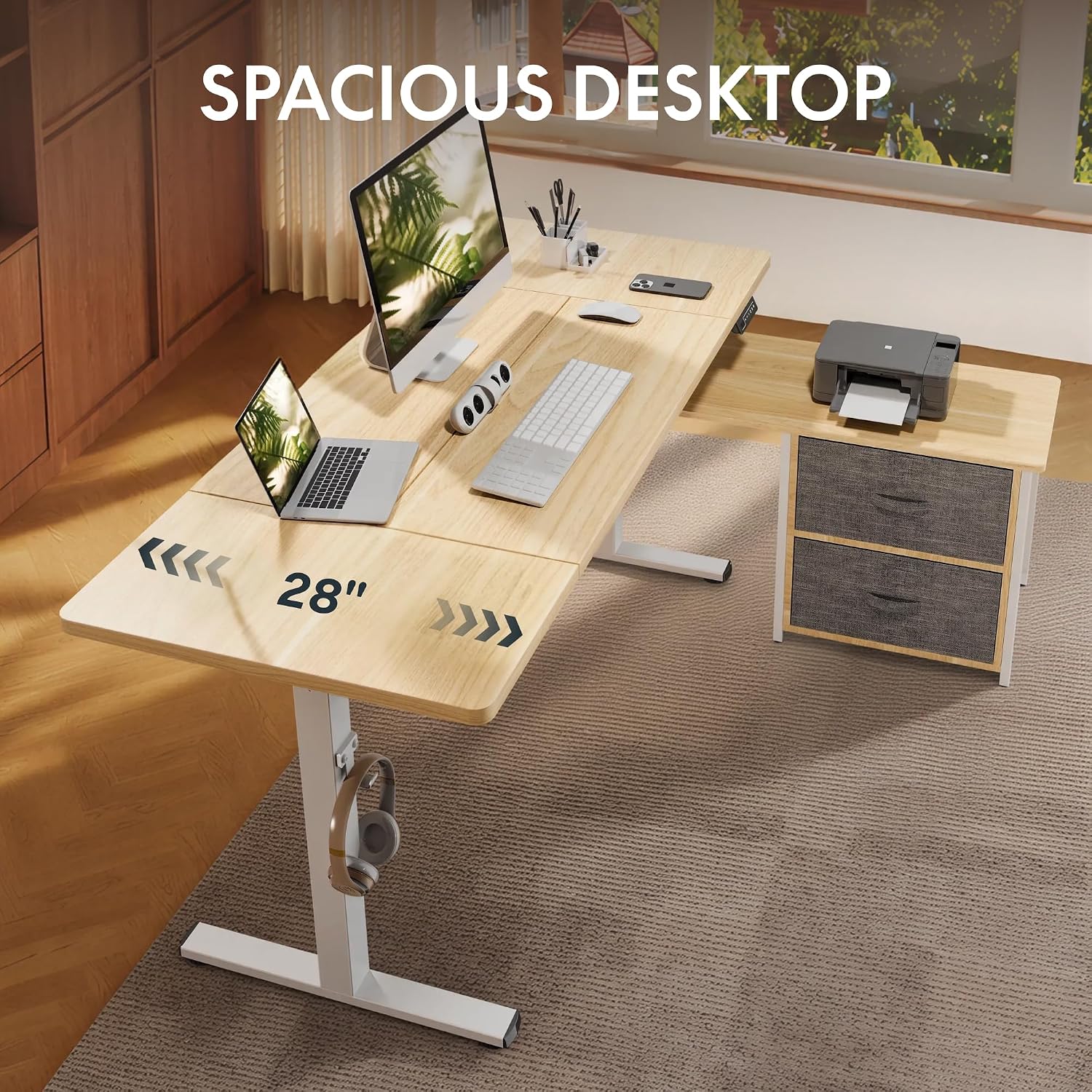 Detalle de FLEXISPOT L-Shaped Standing Desk 63 x 28
