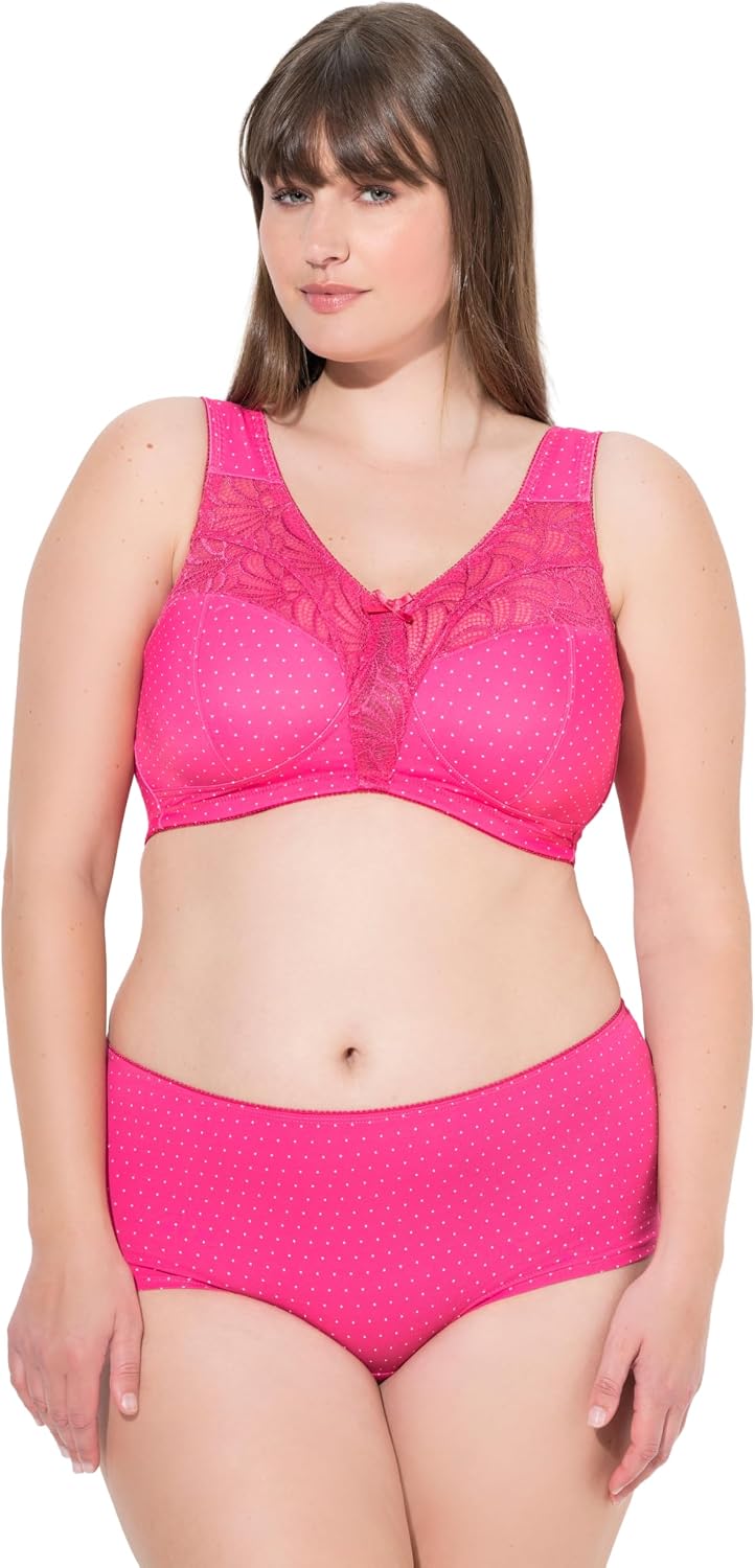 Detalle de Ulla Popken Femme Grandes Tailles Soutien-Gorge de Maintien sans Armatures en Dentelle