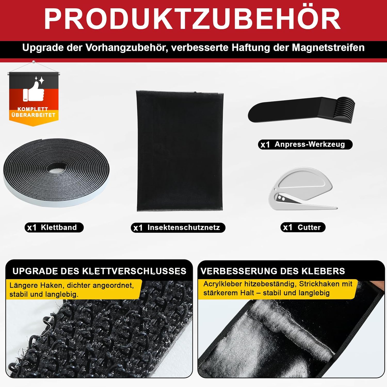 Thumbnail 2 de ZUIYIN 2er-Set Fliegengitter Fenster (zuschneidbar) mit Klettband – Insektenschutz bis 150 x 180 cm