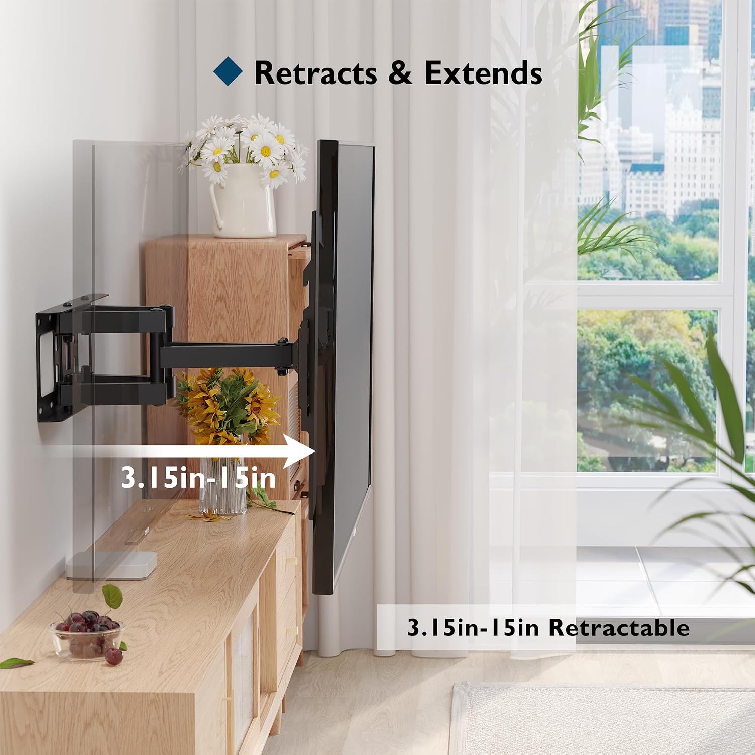 Detalle 2 de BONTEC Full Motion TV Wall Mount for 23-70 Inch TVs