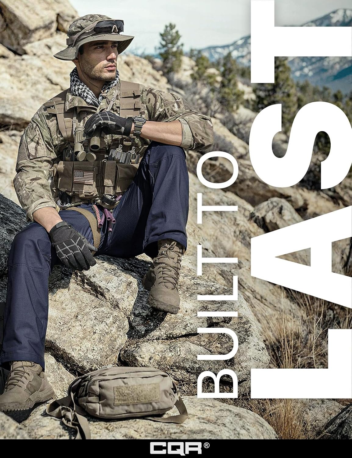 Detalle 2 de CQR TLP117 Men's Tactical Pants, Water-Resistant Ripstop Cargo Design