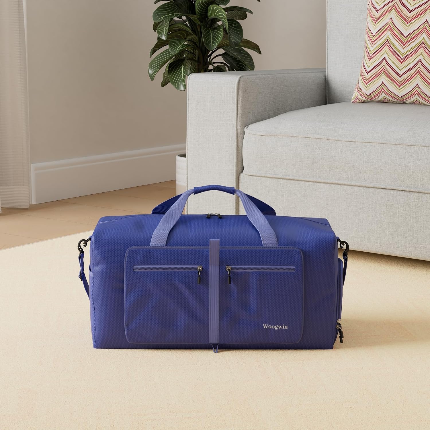 Detalle 2 de ehsbuy 60L Foldable Travel Duffle Bag — Waterproof Holdall