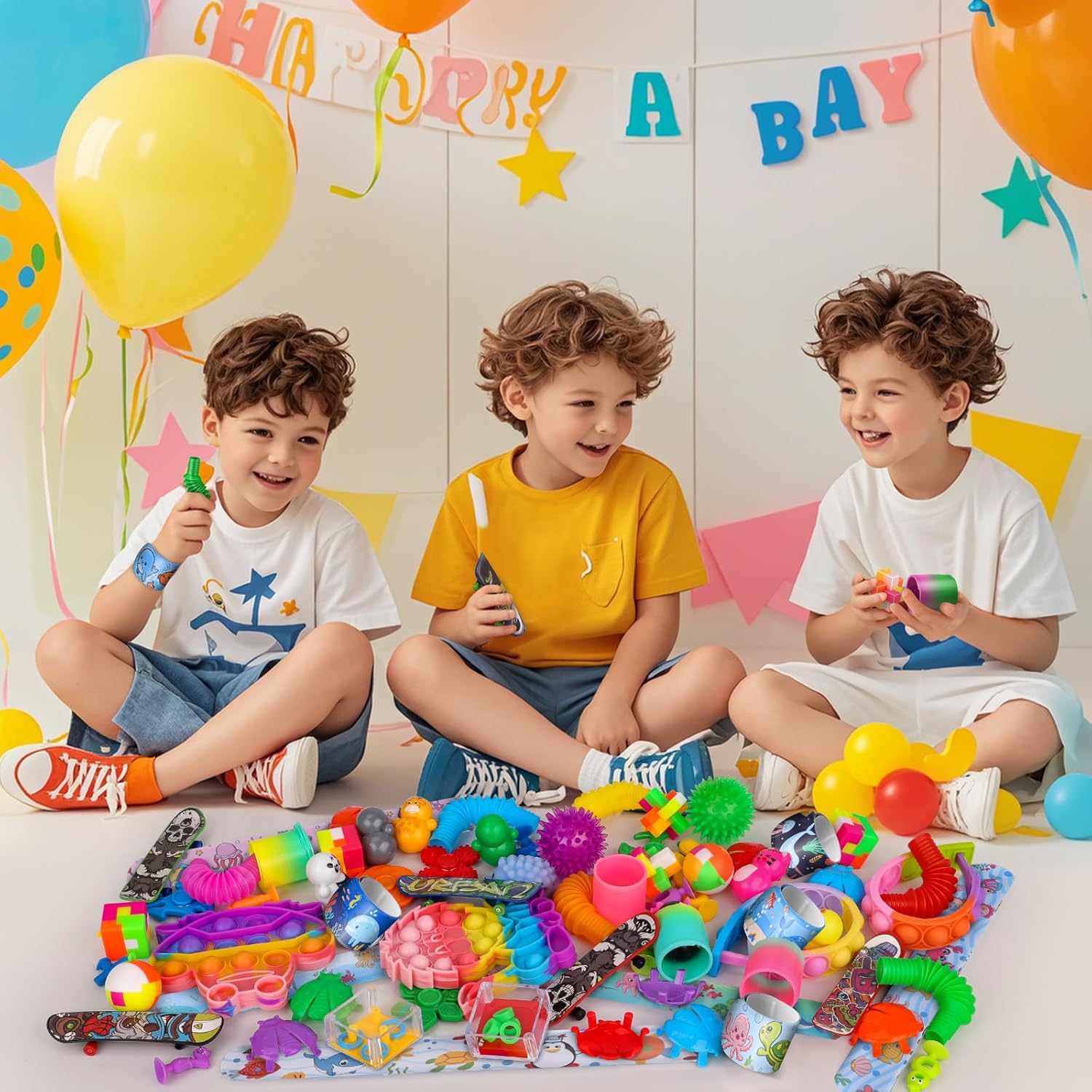 Thumbnail 3 de AmyBenton 76PCS Party Bag Fillers Set (Squishy Toys, Fidget Spinners & more) for Birthday Pass the Parcel, Classroom Prizes