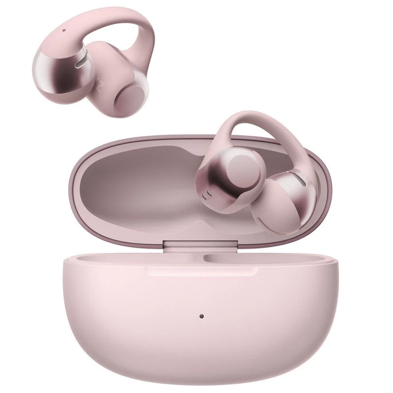 Detalle de Shokz OpenDots ONE: auriculares inalámbricos open-ear (rosa) para diario y deporte, IP54