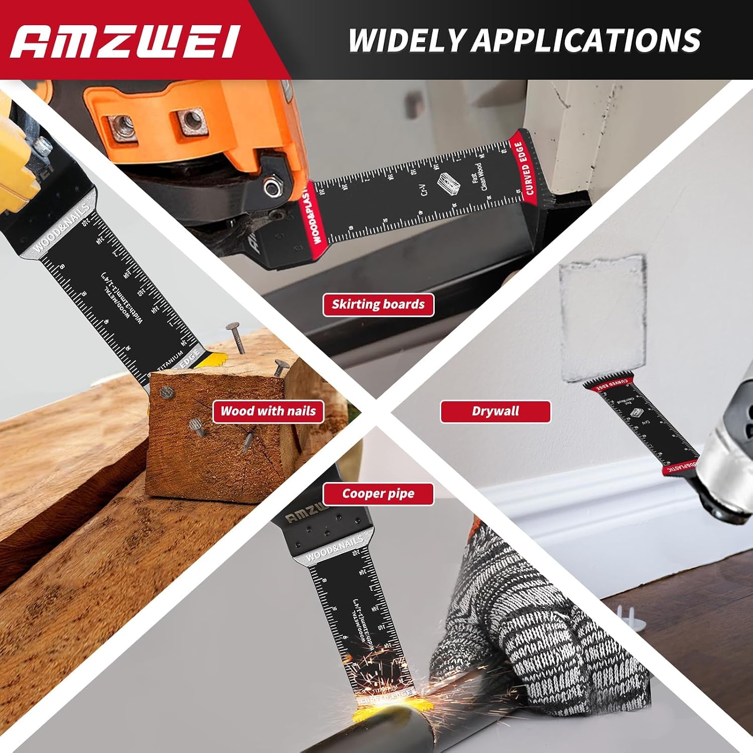Thumbnail 6 de AMZWEI 20-Piece Extra Long Titanium Oscillating Tool Blade Set