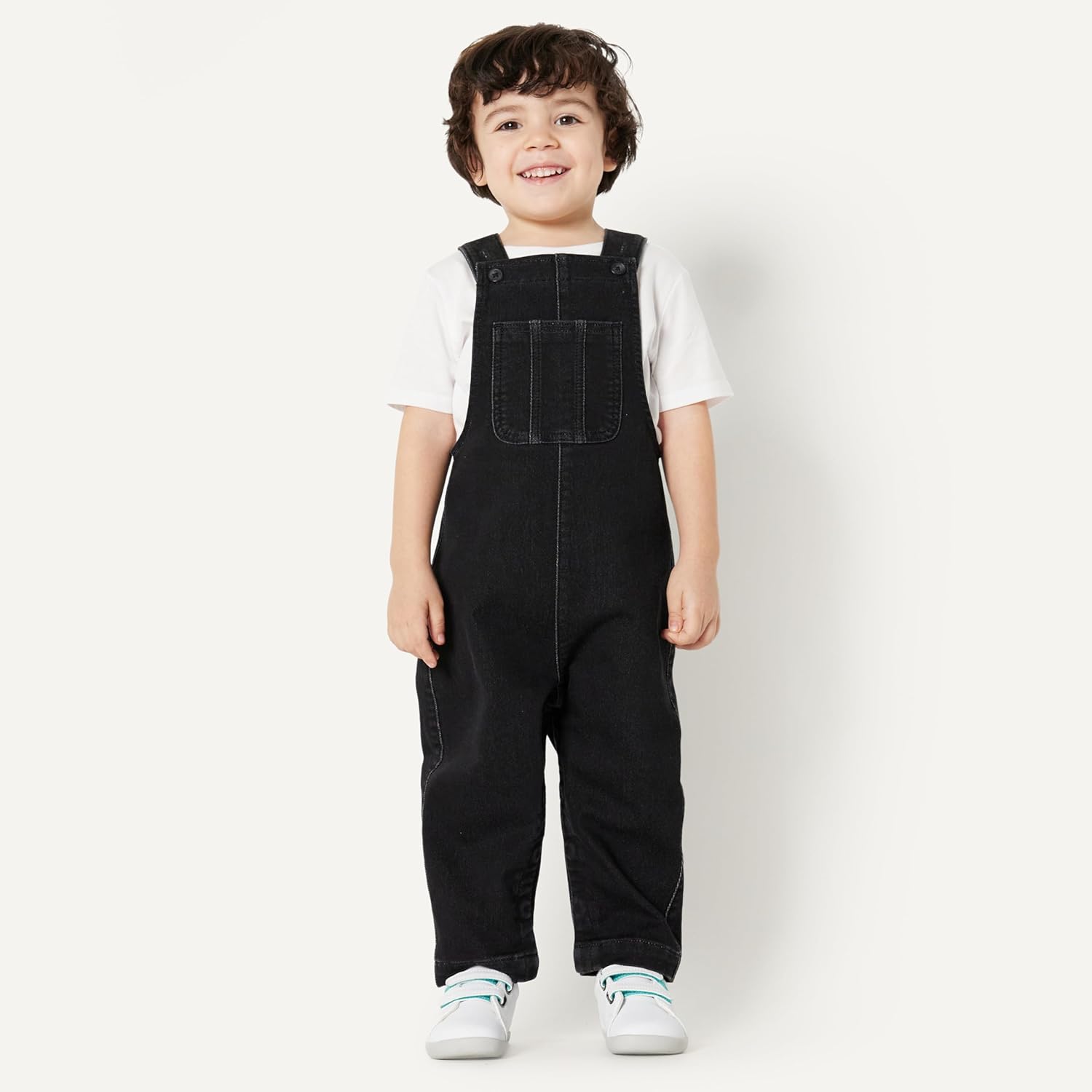Thumbnail 5 de Amazon Essentials Unisex Babies' Soft Stretch Denim Overalls (Regular Fit)