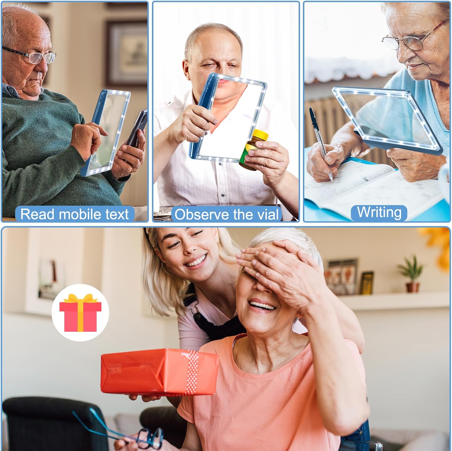 Thumbnail 6 de 5X Rechargeable Magnifying Glass for Reading with Dimmable LED Light