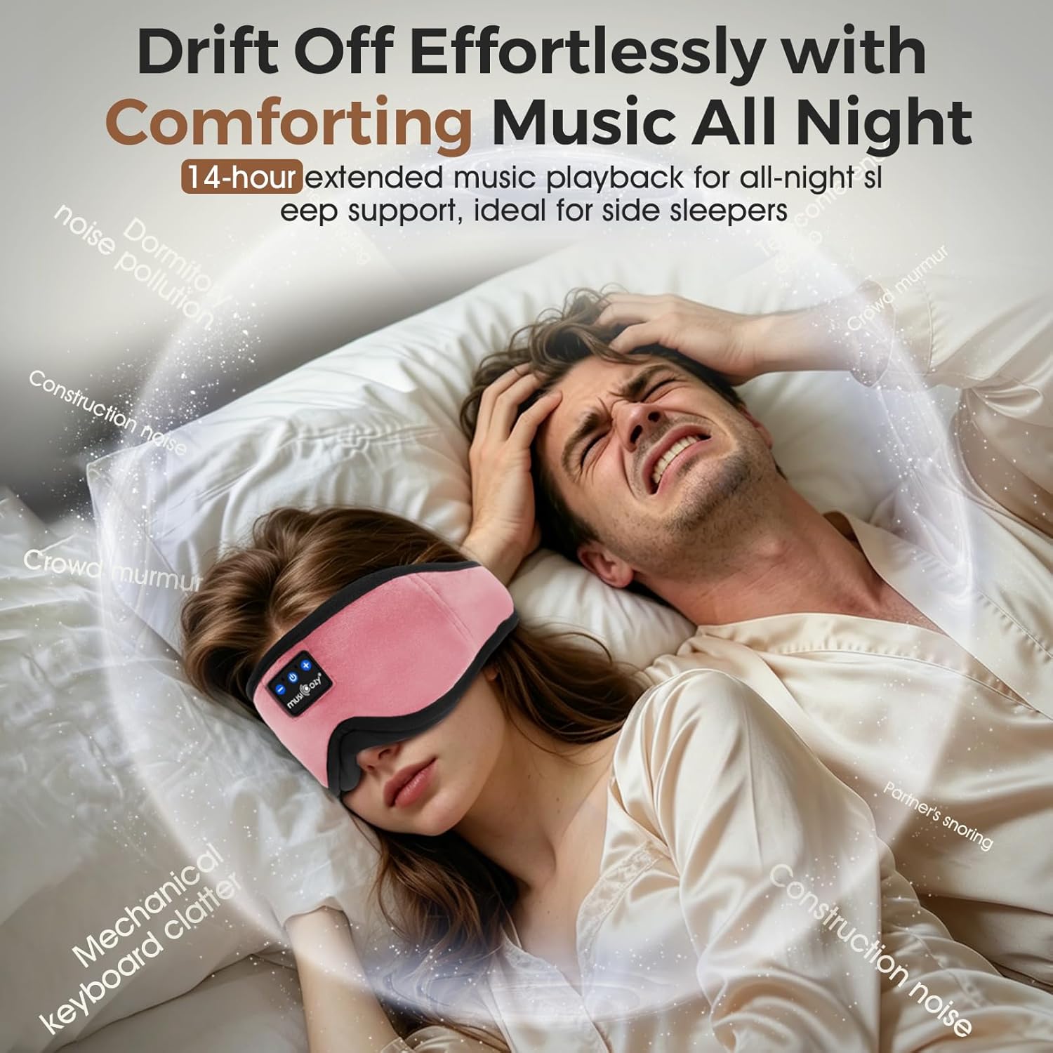 Thumbnail 3 de MUSICOZY Sleep Mask Headphones Bluetooth 5.4