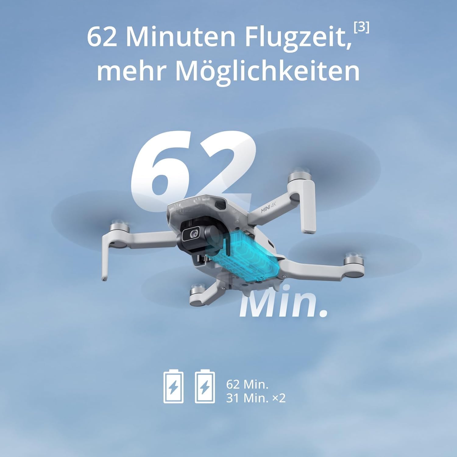 Thumbnail 4 de DJI Mini 4K Drohne 62 min Flugzeit