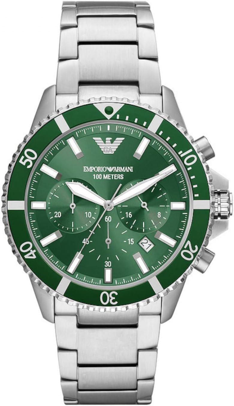 Detalle de Emporio Armani Montre Homme Quartz Chronographe 43 mm en Acier inoxydable