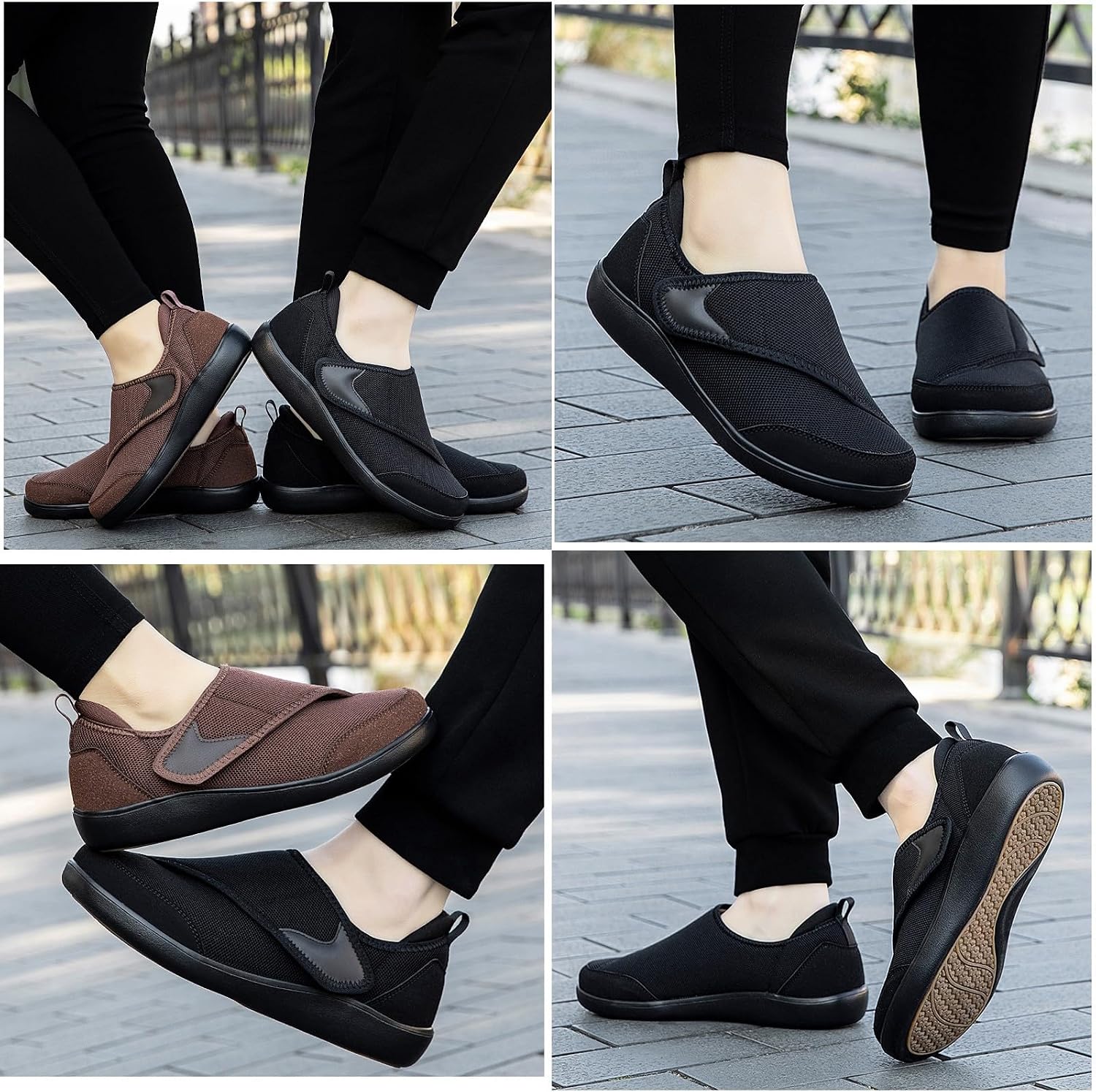 Detalle de Gaatpot Diabetic Shoes: Extra Wide, Slip-On Orthopedic Trainers for Swollen Feet (UK 3.5–11)