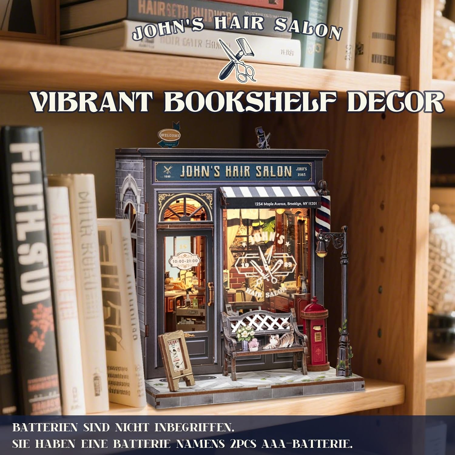 Detalle 2 de Cutefun Book Nook DIY Miniature House Kit