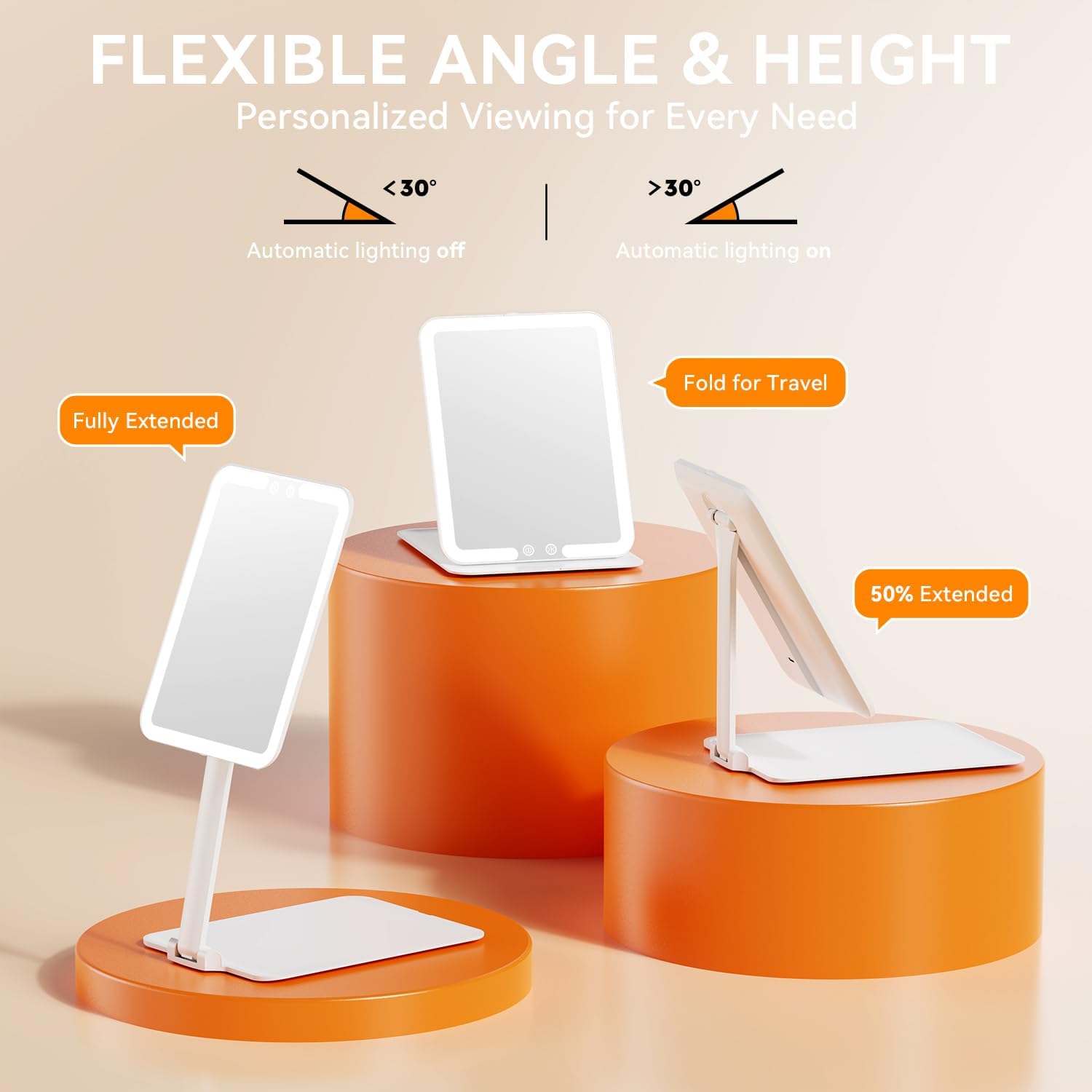 Thumbnail 4 de Auxmir Rechargeable Makeup Mirror 3‑colour LED 💄